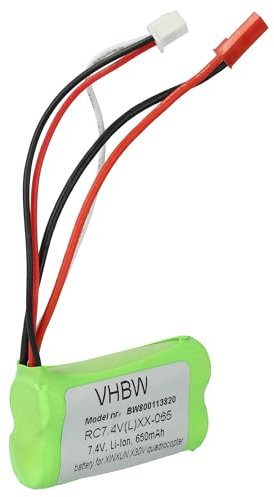 vhbw 1x Akku kompatibel mit XinXun UFO X30 V Intruder Drohne Multicopter Quadrocopter (650 mAh, 7,4 V, Li-Ion)