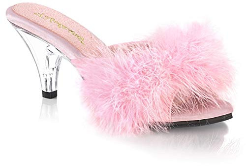 Pleaser Femme Belle-301f Plateforme, Fourrure synthétique Rose Clair, 36 EU