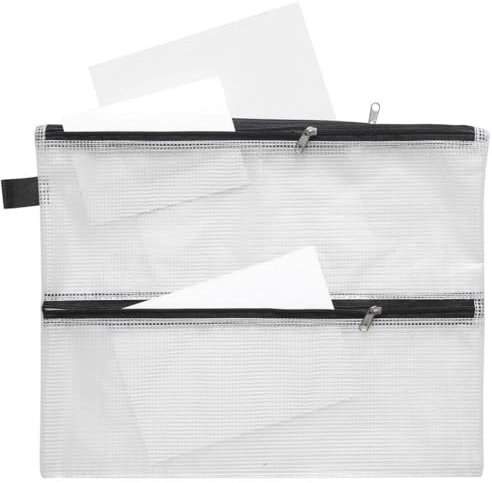 4 Kammer Kleine Gegenstände Tasche A4/A6 PVC Reißverschluss schwarz