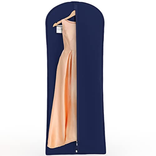 Hangerworld Atmungsaktiver Kleidersack 152cm Marine Blau Kleiderschutzhülle Kleiderhülle