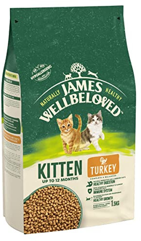 James Wellbeloved Pute und Reis Kätzchen Trockenfutter - Braun, 1.5 kg