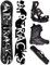 Airtracks Snowboard Set - Wide Board Refractions Game 161 - Softbindung Master - Softboots Strong ATOP 43 - SB Bag