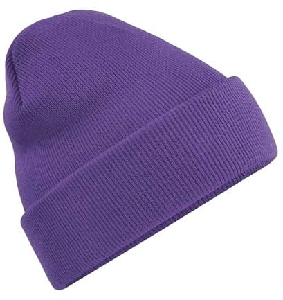 Beechfield Unisex B045 Beanie mit Bündchen Einheitsgröße violett