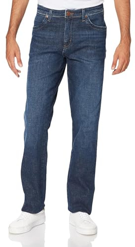 Wrangler Men's Texas Contrast Straight Jeans, Night Break, 30W / 34L