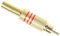 Adam Hall 1 x Connectors 7623RED - Cinch Stecker male ROT vergoldet, 3 Star Serie, Chinch Gold RCA Lötkontakte