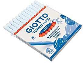 Giotto Turbomaxi 456 - Rotuladores, caja de 12 unidades, color naranja