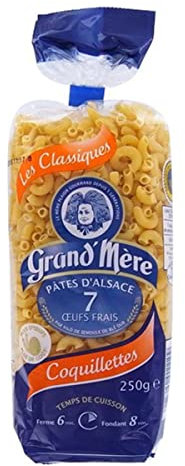 Grand' Mére Coquillettes Eiernudeln aus dem Elsaß Hörnchen klein 250 Gramm