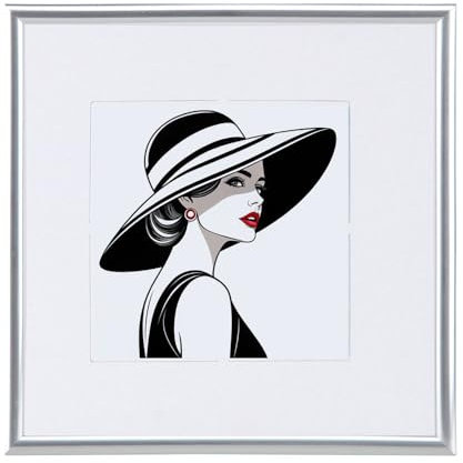 IDEAL TREND New Lifestyle Kunststoff Bilderrahmen quadratisch Foto Rahmen Picture Frame Collage: Farbe: Silber | Format: 50x50