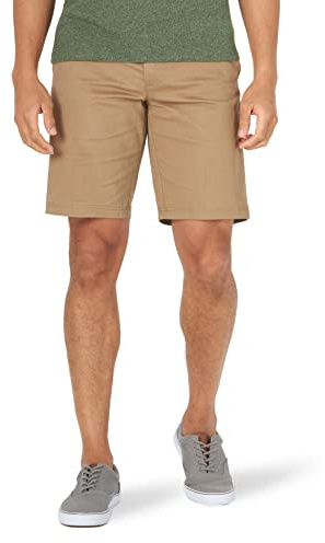 Lee Men's Extreme Motion Flat Front Short Original Khaki 42
