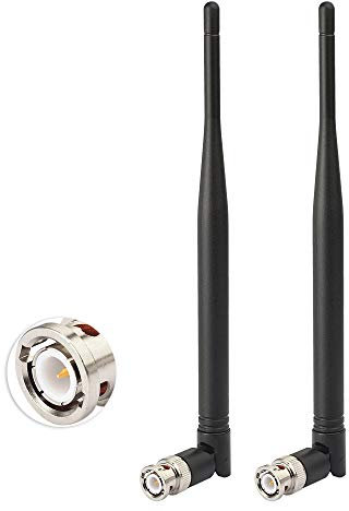Eightwood BNC Antenna omnidirezionale Dual Band uhf/vhf per ricevitore scanner Alinco Icom Uniden Ricevitore scanner Ricevitore radio Antenna 2pz con Adattatore Maschio BNC