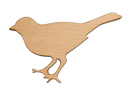 Miniblings Broche Oiseau Merle Tit Sparrow Songbird Oiseaux en Bois - Main Bijoux Mode I Pin Button Pins