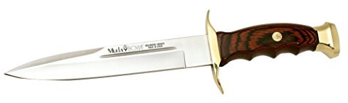 MUELA BW-19 Coral Pakkawood Cuchillo de caza con funda de cuero