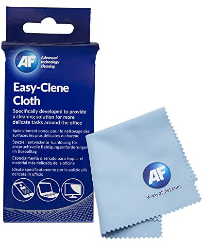 AF Easy-Clene – Lens Glasses and Screen Cleaning Cloth - Reusable + washable. Use With/Without Solution 1x Cloth 17cm x 15cm Blue XMIF001