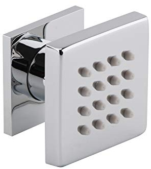Nuie A354 ǀ Modern Bathroom Shower Accessories Square Body Jet with Swivel, 105mm x 45mm, Chrome