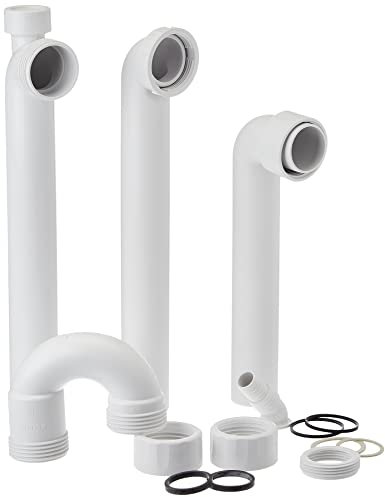 Geberit Spueltisch-Ablauf G1 1/2x40 mm weiss fuer WM und GS in PP fuer ein Becken 152885111