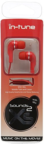 Sounds 2XS XS20-RD Earbuds with Slim Microphone - Red