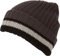 Sakkas CADK1521 - Nixon Unisex Ribbed Stripe Beanie Cap - 2-Charcoal - OS