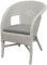 korb.outlet Rattan-Sessel/Stapelsessel Bella in der Farbe Weiss mit Polster, aus Natur-Rattan