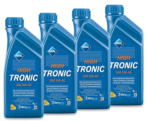 4x 1 L Liter ARAL HighTronic 5W-40 Motoröl