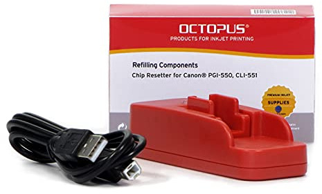 Octopus Chipresetter kompatibel für Canon PGI 550, CLI 551 Tintenpatronen für endlos viele Resets (kein OEM)