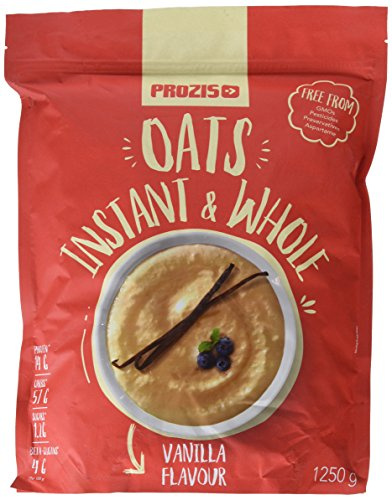 Prozis Avoine Complète Instantanée en Poudre 1 250 g Vanille Céréales Enrichies de Protéines et de Glucides de Haute Qualité - Convient pour les Végétarians et Végans