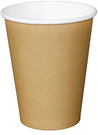 Fiesta Recyclable Single Wall Kraft Hot Cups 455ml (16oz), Pack of 50 | Eco-friendly natural finish offers a sustainable serving option for busy cafes, keeping takeout beverages secure.