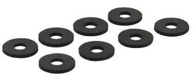 Unbekannt InLine Gummi Unterlegscheiben zur Festplatten-Entkopplung 8 Stück schwarz