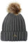 Graue Bommelmütze Damen Strickmütze Bommel Damen grau BOMBOLEO Bommelmütze grau Damen graue Mütze Bommel Strick Mütze Damen graue Strickmütze Damen Wollmütze Damen graue Pudelmütze Bommel Damenmütze