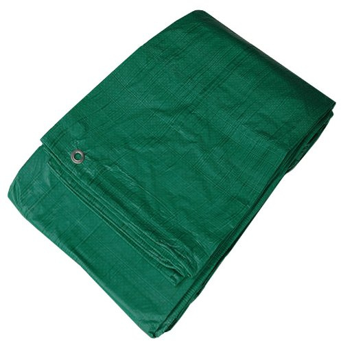 QVS Shop New Large 7M X 9M Green Tarpaulin Waterproof Cover Poly Tarp Lightweight Sheet