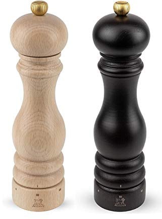 Peugeot Paris U'Select Salt And Pepper Mill 9 Set, Natural And Chocolate