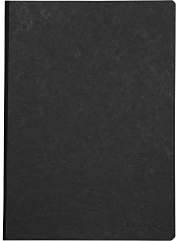 Clairefontaine 791421C Heft A4, Leinen, Age Bag, kariert, 96 Blatt, schwarz