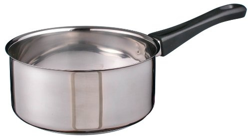 Stielkasserolle Kochtopf Topf aus Edelstahl 16 x 7,5 auch für Induktion geeignet