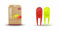 Golf Neon Pitchgabel mit Ballmarker je 2 Stück
