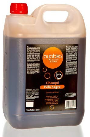Unbekannt Bubbles® Hundeshampoo Pelo Negro mit Kakao-Extrakt für Dunkles Fell Variante (Volumen) 5 Liter Kanister