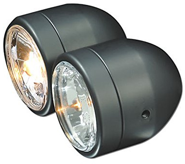 Mini Doppelscheinwerfer schwarz (mit E-Prüfzeichen), EAN: 4054783029839