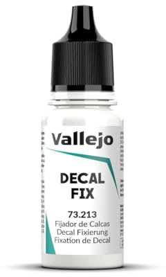 Vallejo Fijador de Calcas Incoloro 18 ml - Vallejo Fixativ für Decals - Ideal für Modellbau und Bastelprojekte - 18 ml - Schützt und fixiert Aufkleber und Decals - Serie: Vallejo Fijador.