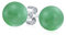 Einfache Gefärbte Edelstein Grüne Aventurin Runde Kugel Ohrstecker Für Frauen .925 Sterlingsilber 8MM