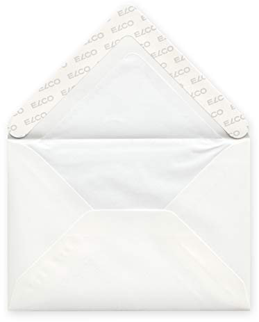 Elco 73127.12 Prestige Verpackung mit 25 Briefumschläge/Versandtasche, gummiert, Wasserz., C6, 100g, hochweiss, Fenster: nein