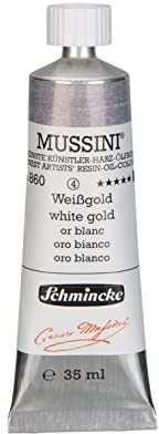 Schmincke - MUSSINI®, finest artist's resin oil colors, White Gold - 35 ml