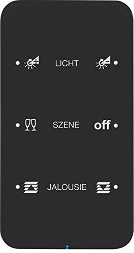 Hager R.1 R1 3 Phasen Tastatur Komfort cónfiguración Glas schwarz
