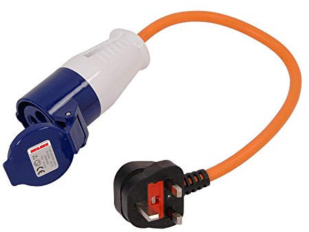 Neilsen 240 V UK CT2898 Caravan to 3 Pin Mains Supply Adaptor Lead Hook Up Cable Converter
