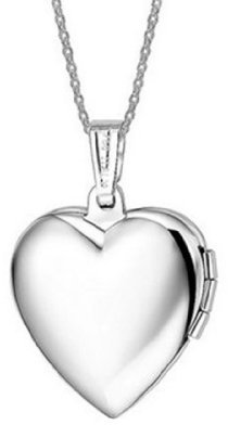 Unendlich U Collana da donna con medaglione alla moda apribile a forma di cuore, con portafoto per due immagini, realizzato in acciaio INOX (possibilità di incisione), acciaio inossidabile, colore: rosa, cod. IJ-208-p-necklace