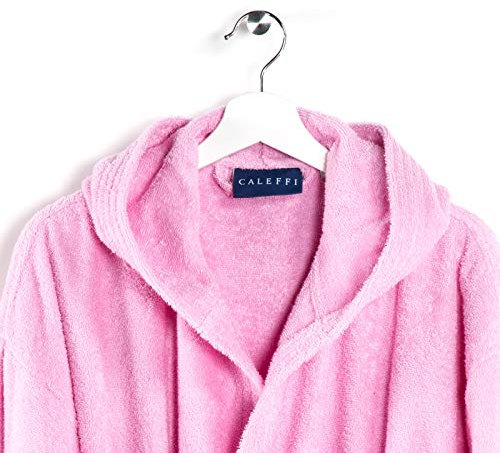 Caleffi 47065 Cotone Arcobaleno Accappatoio con Cappuccio, Grande, Confetto