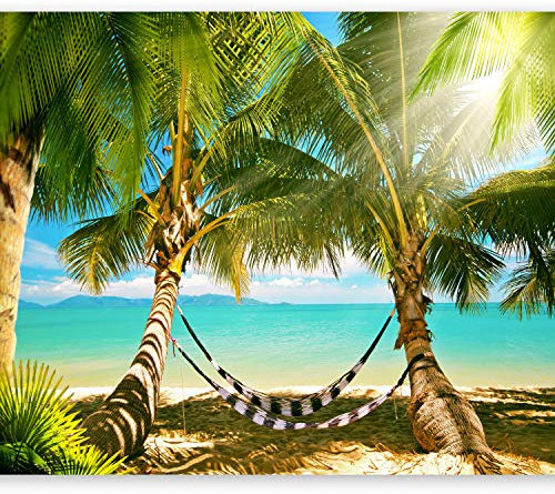 murando - Vlies Fototapete Palmen 350x256cm Foto tapete Schlafzimmer Wohnzimmer Vliestapete XXL Wandtapete Motivtapeten 3d Effekt Wand Dekoration - Natur Tropen Strand Meer Landschaft 10110903-22