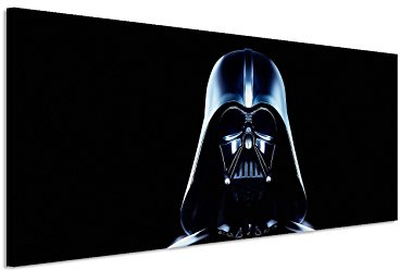 Paul Sinus Art Kunstdruck Darth_Vader_150x50cm Panoramabild_Ausführung qualitativ hochwertiges Keilrahmenbild auf echter Leinwand als Wandbild auf Keilrahmen
