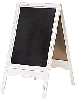 Biscottini kreidetafel 95x50x6 cm | schiefertafel zum beschriften mit doppelseitiger Außen Staffelei | kundenstopper aus Holz
