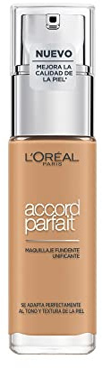 LOréal Paris Accord Parfait Base De Maquillaje Acabado Natural 6.5D Caramel Doré 30 Ml