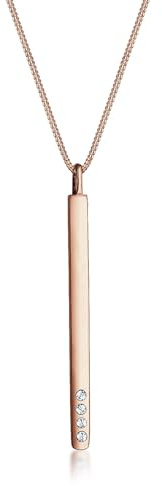 Elli Damen Halskette Y-Kette mit Anhänger Stab und Kristalle 45 cm lang