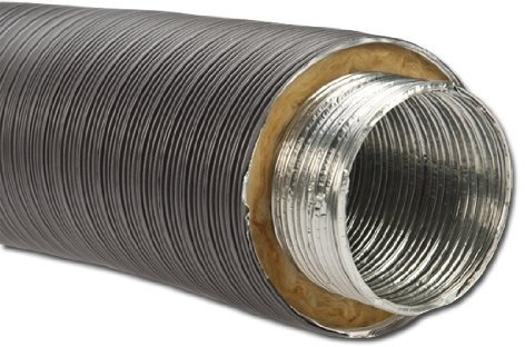 Isoliertes Flexrohr 0,75m mit einem Ø100mm grau