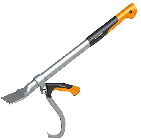 Fiskars Levier d'abattage avec crochet de levage, Pour bûcheronnage, Longueur: 70 cm, Noir/Orange/Argenté, WoodXpert, Taille: M, 1015438